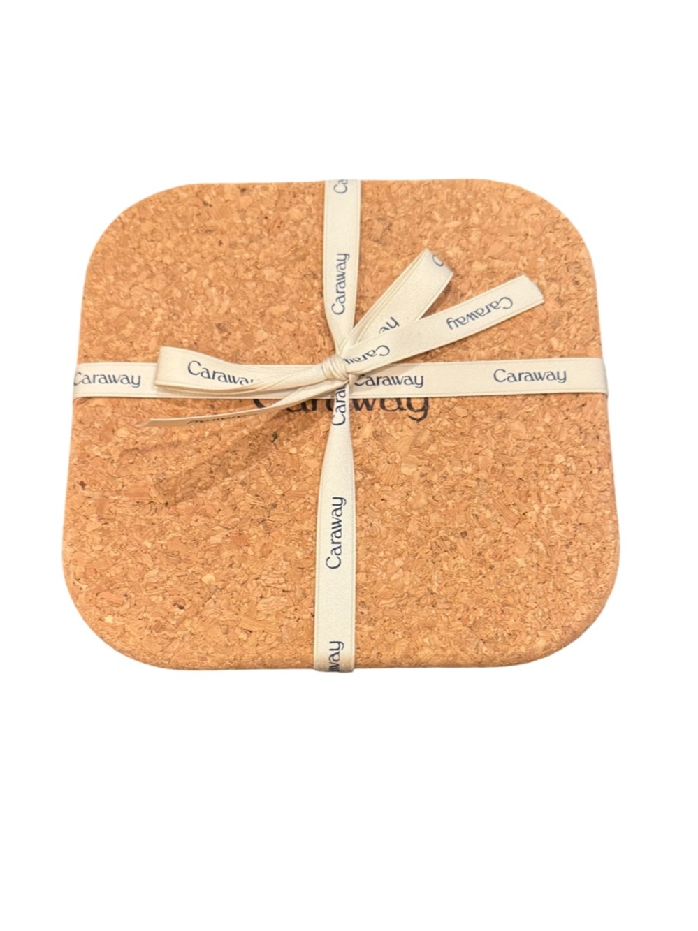 Caraway Cork Round Square Trivets NWT